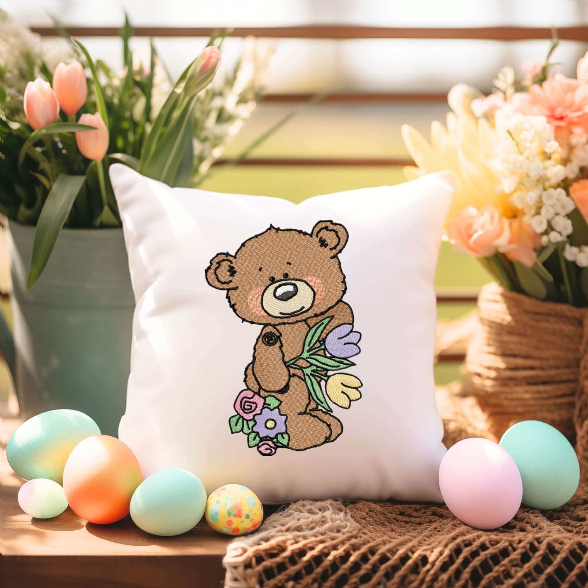 Easter Button Bears Design Pack (Large) - Machine EmbroideryEmbroidery Designs