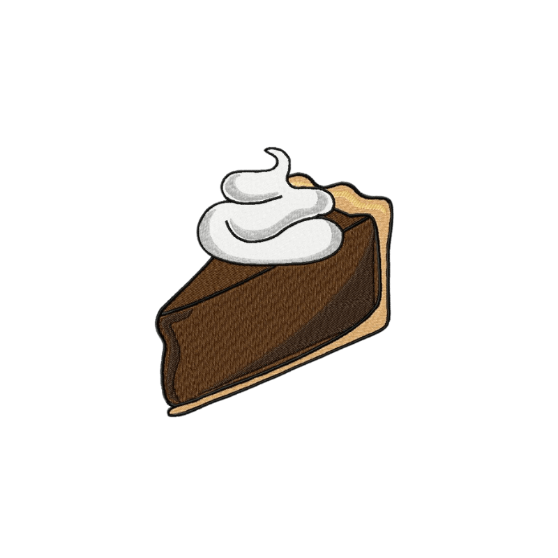 Chocolate Cream Pie - Machine Embroidery Design - In 3 sizesEmbroidery Designs