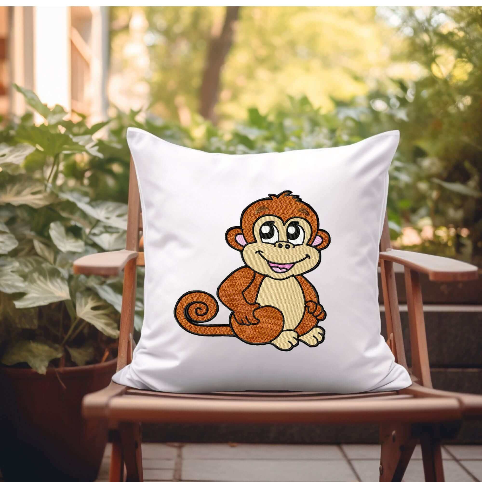 Cute Little Monkey - Embroidery Design - 3 SizesEmbroidery Designs