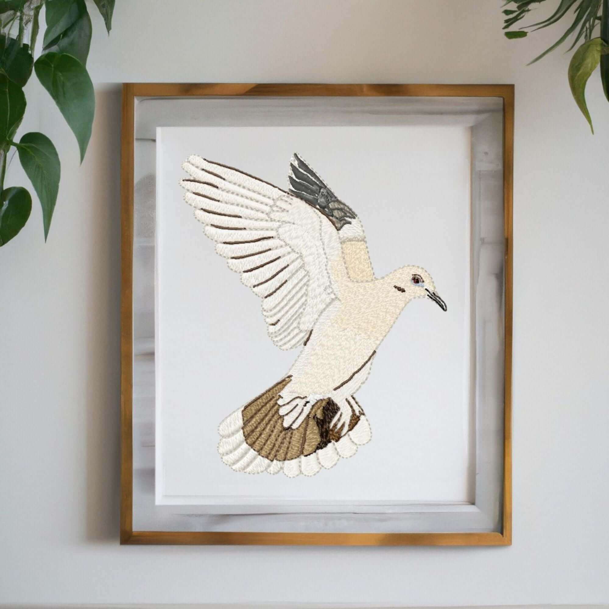 Dove in Flight - Machine Embroidery Design - 4 sizesEmbroidery Designs