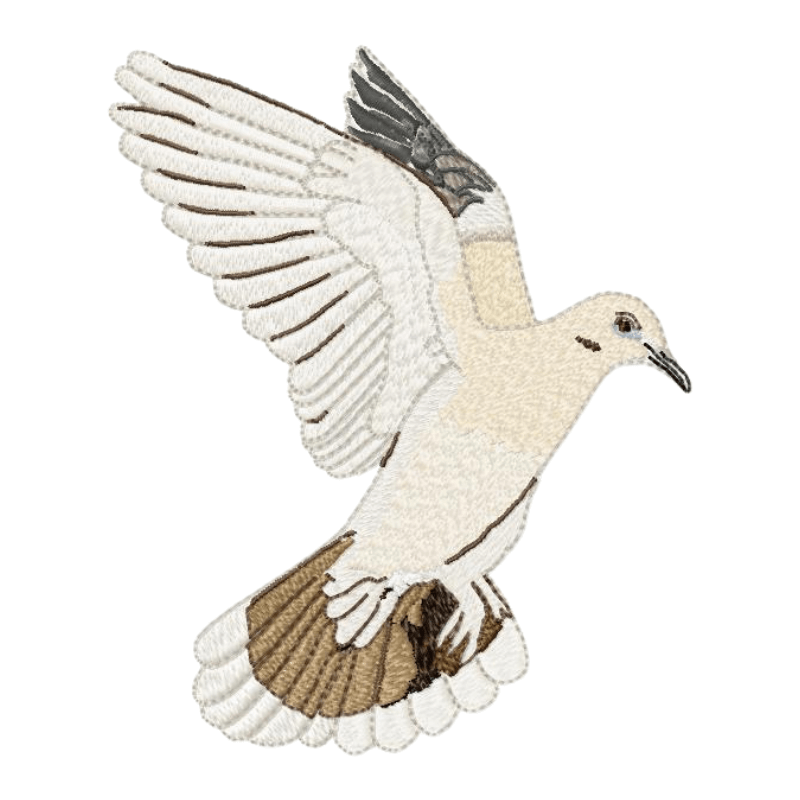 Dove in Flight - Embroidery Design - 4 sizes