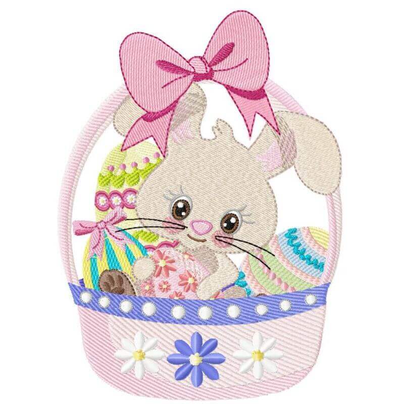 Easter Baby Bunny 3 - Embroidery design - 3 SizesEmbroidery Designs