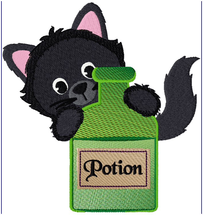 Halloween Cat (7) - Machine Embroidery Design - 3 SizesEmbroidery Designs