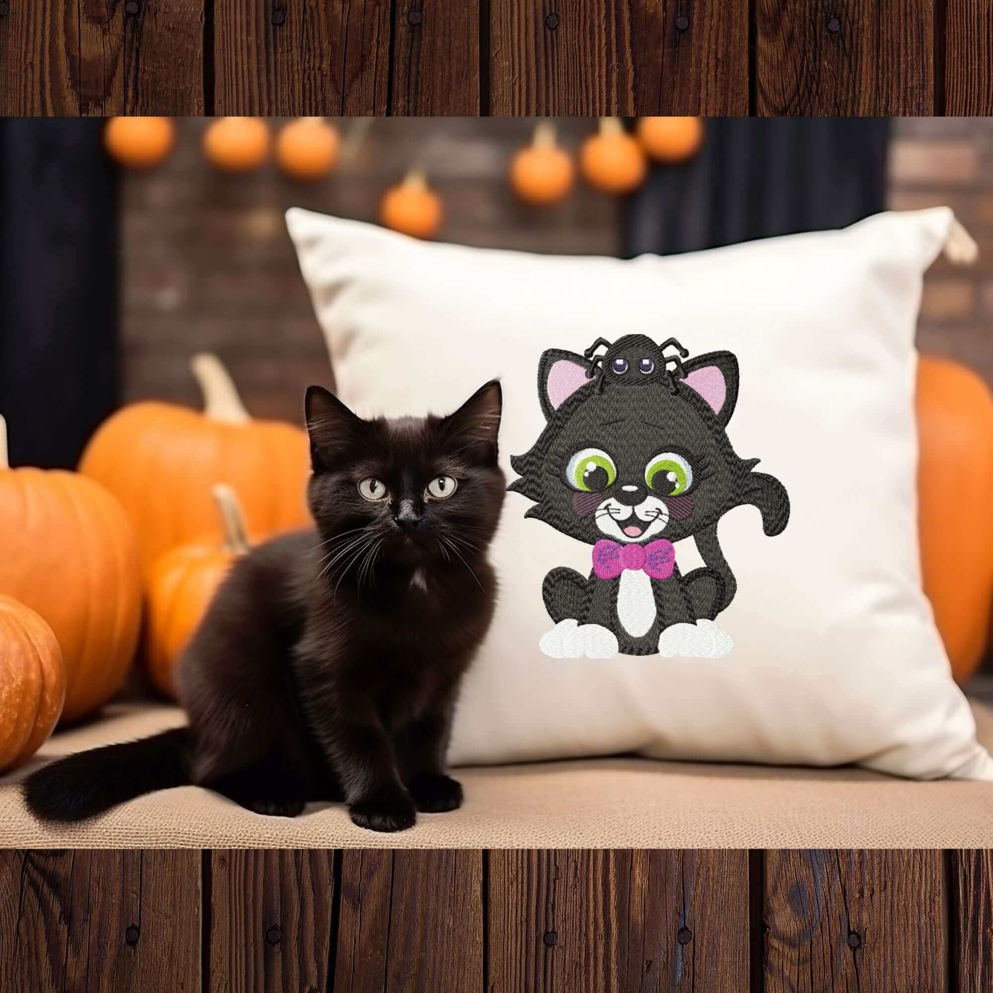 Halloween Cat 1 - Machine Embroidery Design - 3 sizesEmbroidery Designs