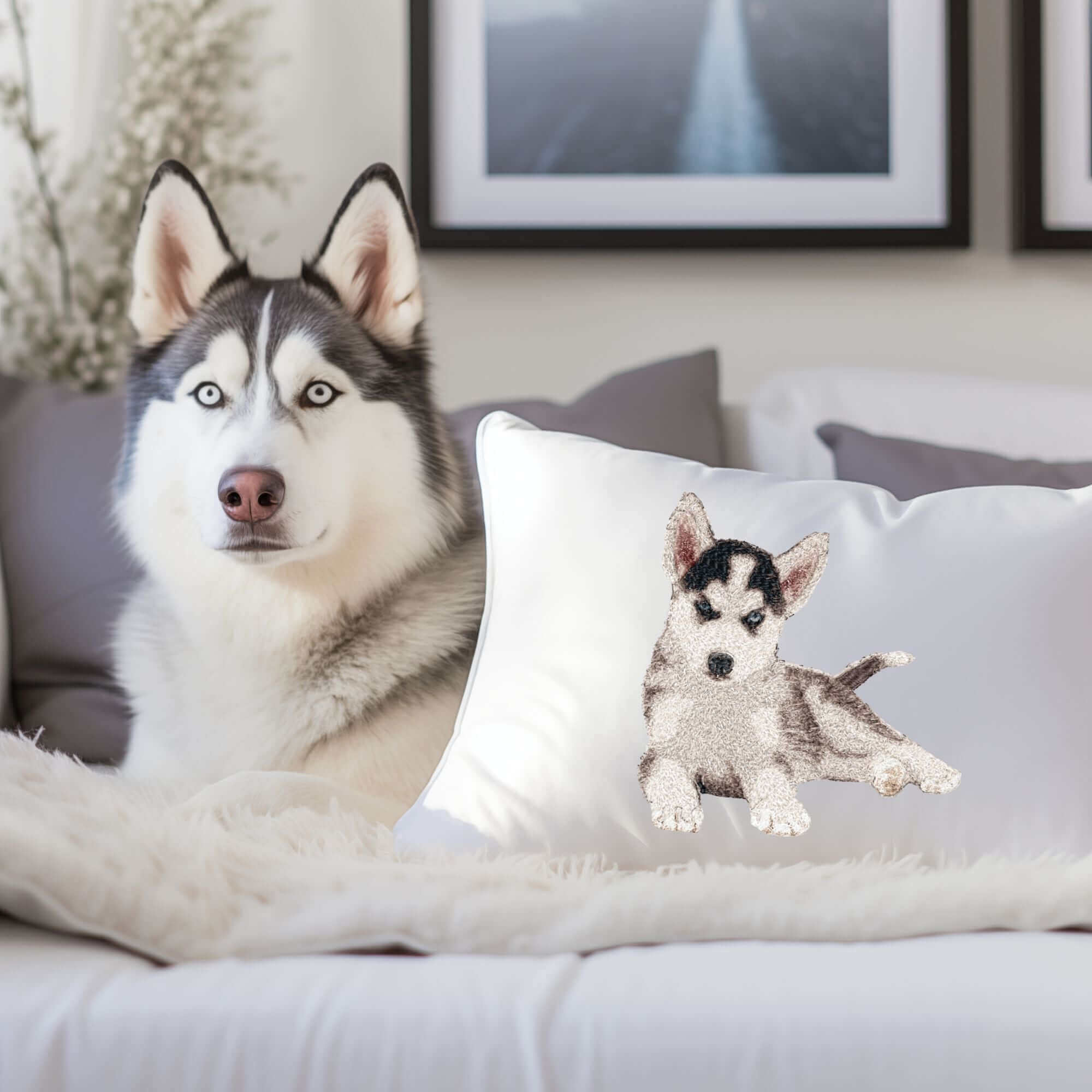 Husky Pup - Photo Stitch Embroidery Design - 3 SizesEmbroidery Designs