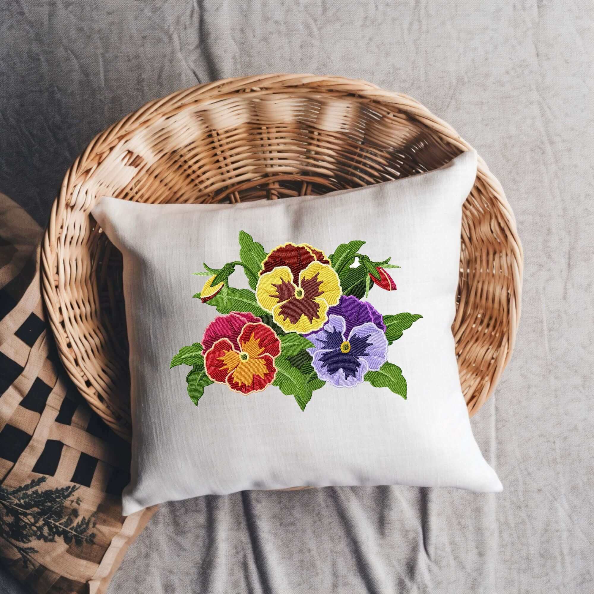 Pretty Pansies - Machine Embroidery Design - 4 SizesEmbroidery Designs