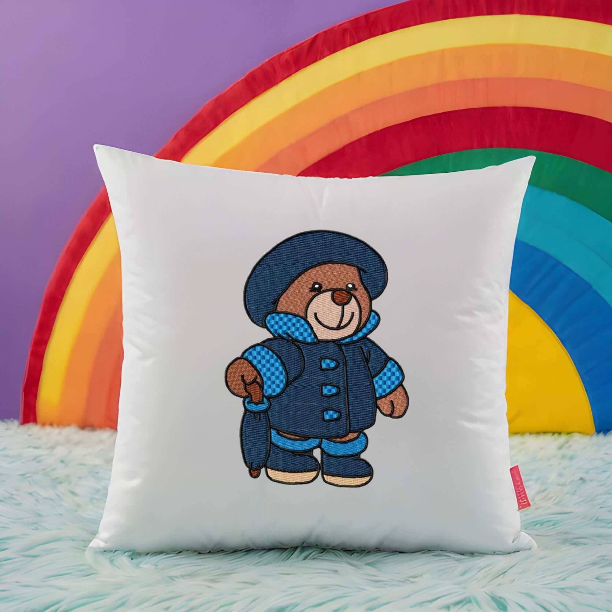 Rainy Day Teddy 1 - Machine Embroidery Design - 3 sizesEmbroidery Designs