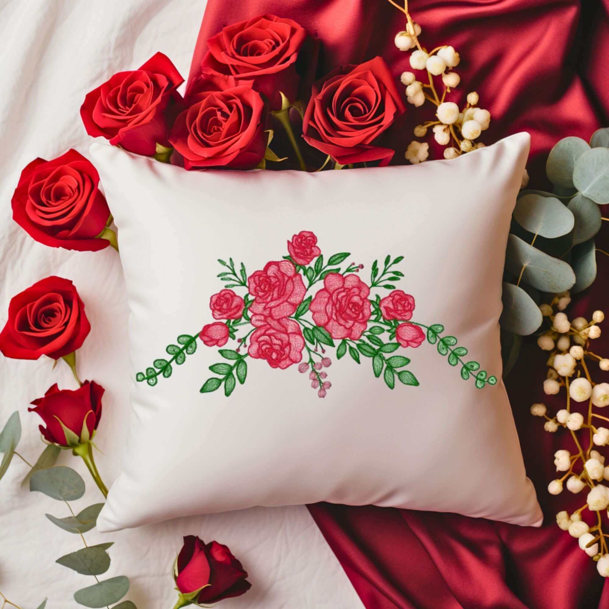 Roses in Bloom 5 - Machine Embroidery Design - 4 SizesEmbroidery Designs