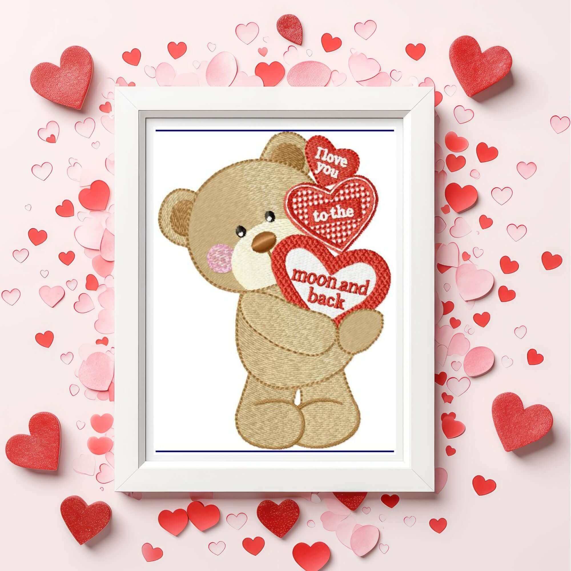 Valentine Bear 4 - Machine Embroidery Design - 3 SizesEmbroidery Designs