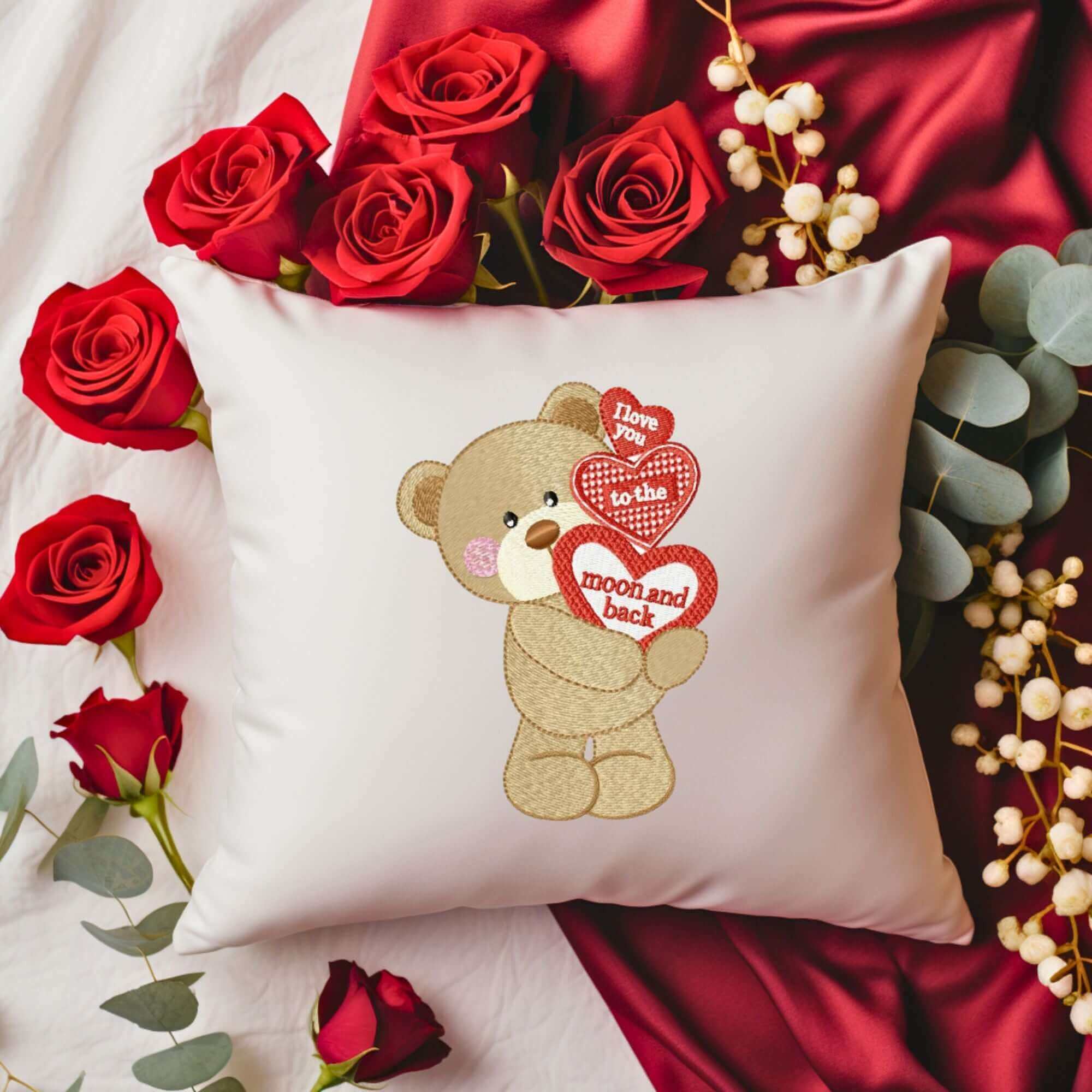 Valentine Bear 4 - Machine Embroidery Design - 3 SizesEmbroidery Designs