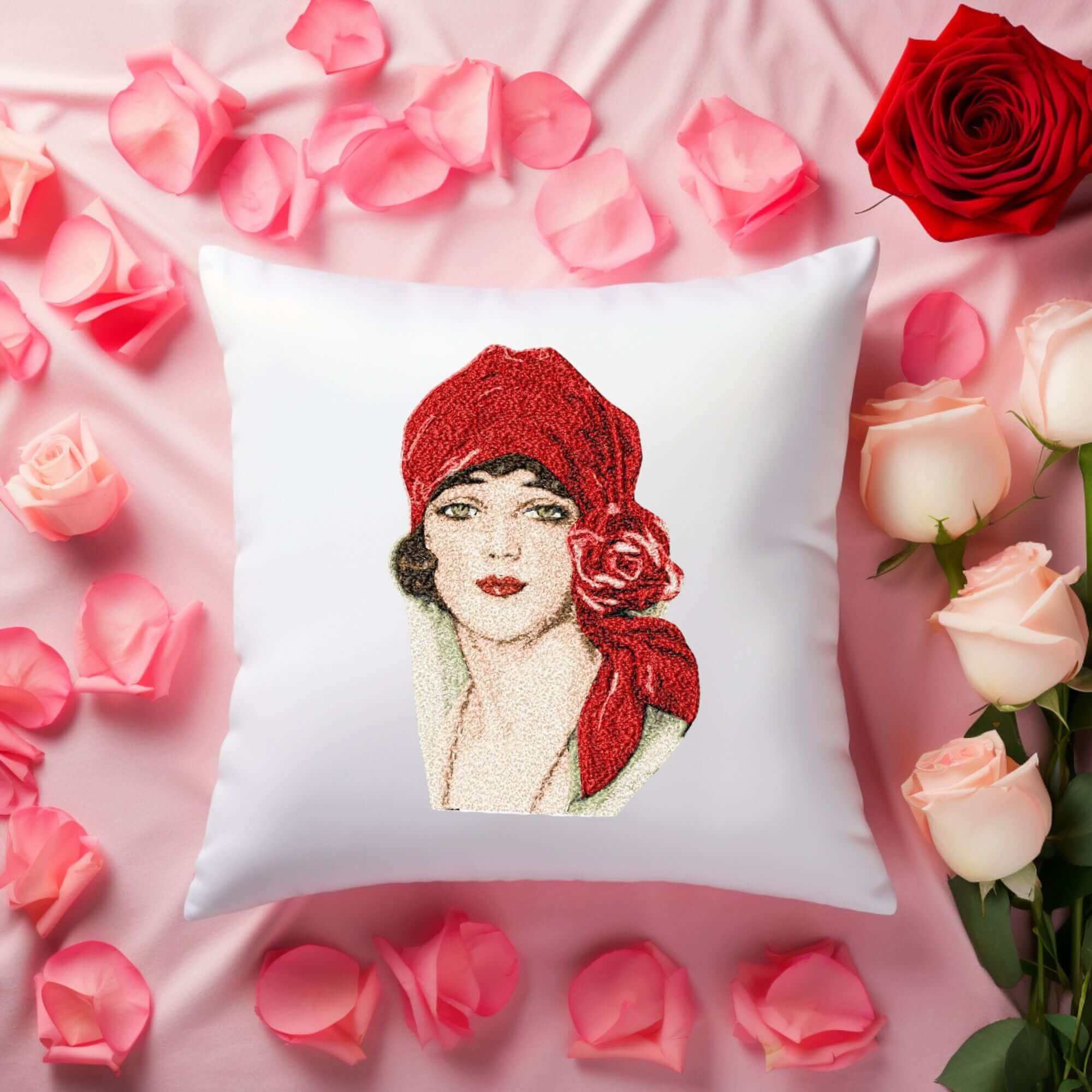 Victorian Lady with Turban - Photo Stitch Design - 3 SizesEmbroidery Designs