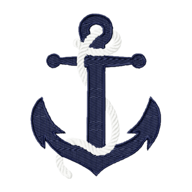 Anchor and Rope (1) - Machine Embroidery Design - 6 SizesEmbroidery Designs