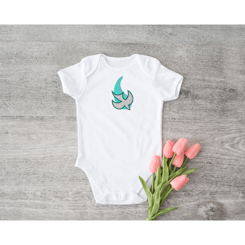 Baptism Dove with Water Drops - Embroidery Design - 3 SizesEmbroidery Designs