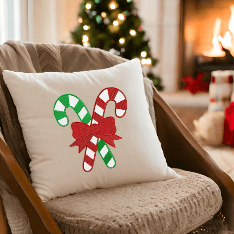 Christmas Candy Canes - Machine Embroidery Design - 4 sizesEmbroidery Designs