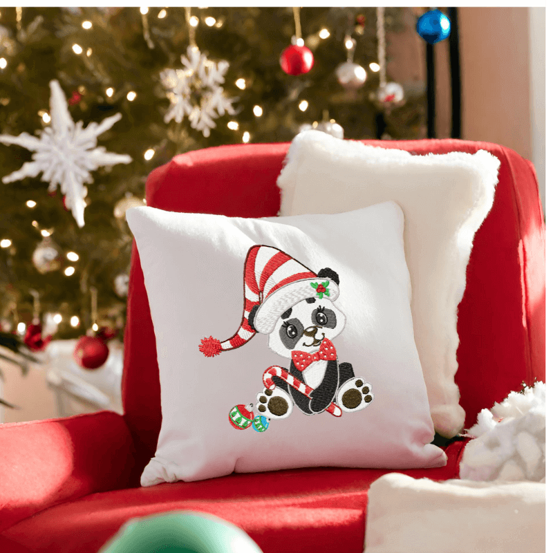 Christmas Jungle Baby Panda - Embroidery - 3 sizesEmbroidery Designs