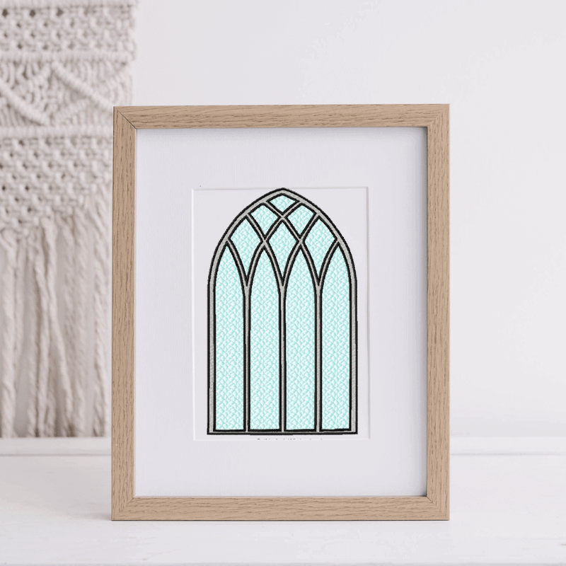 Gothic Arch Window 1 - Machine Embroidery Design - 3 SizesEmbroidery Designs