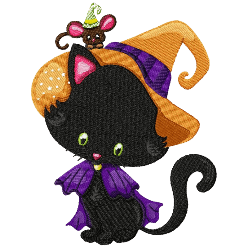 Halloween Kitties (3) - Machine Embroidery Design - 3 sizesEmbroidery Designs