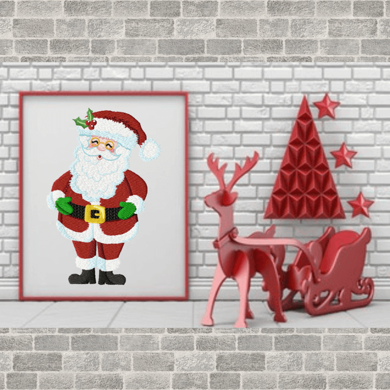 Jolly Santa - Machine Embroidery Design - 4 SizesEmbroidery Designs