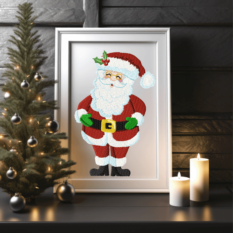 Jolly Santa - Machine Embroidery Design - 4 SizesEmbroidery Designs