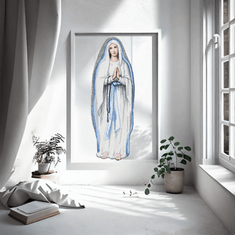 Our Lady of Lourdes - (photo-stitch) - Embroidery Design 4 SizesEmbroidery Designs