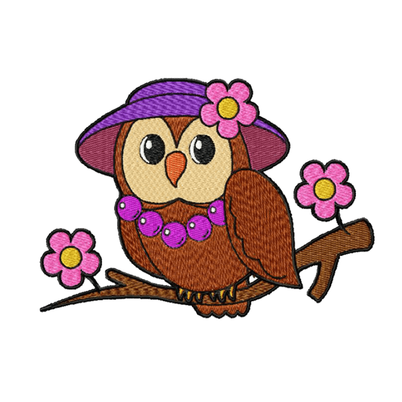 Elegant Owl - Machine Embroidery Design - 3 sizesEmbroidery Designs