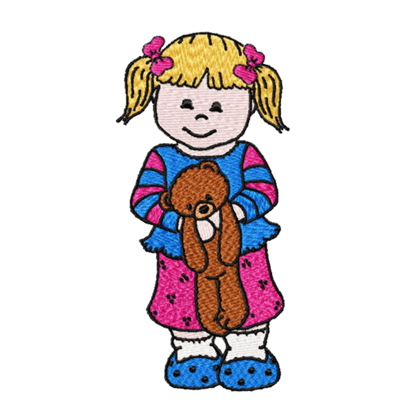 Teddy and Me - Machine Embroidery Design - 3 sizesEmbroidery Designs