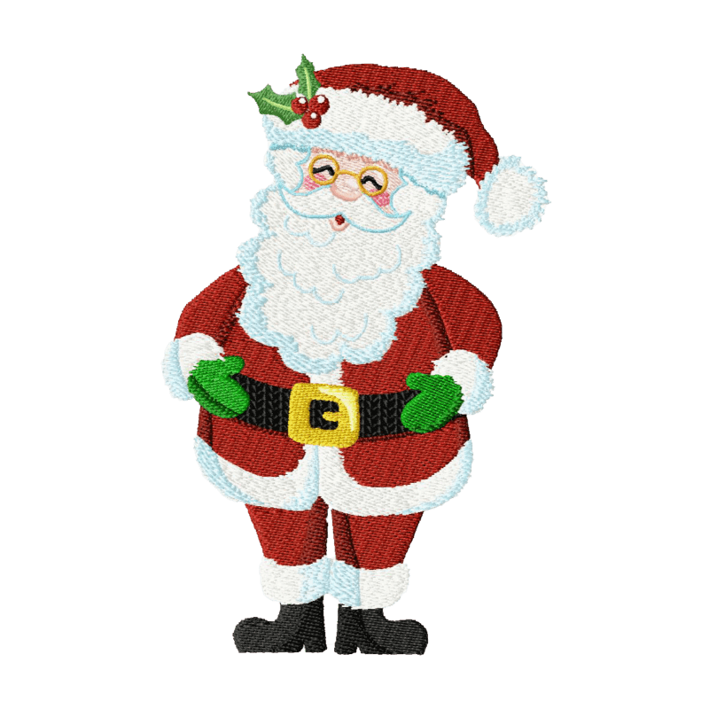 Jolly Santa - Machine Embroidery Design - 4 SizesEmbroidery Designs