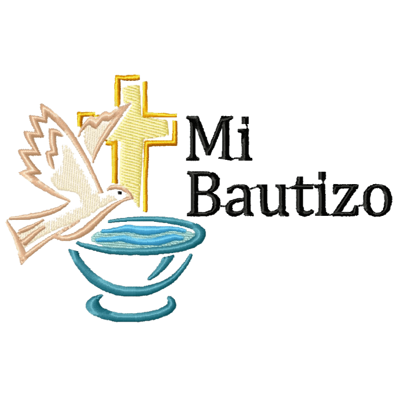 Mi Bautizo - Machine Embroidery Design - 3 SizesEmbroidery Designs