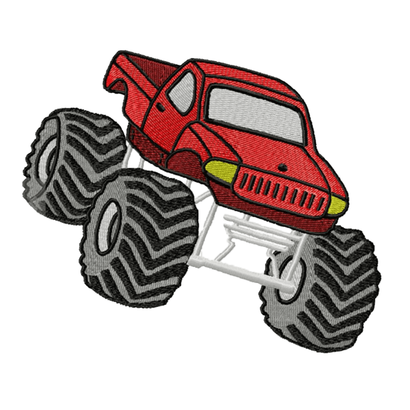 Monster Truck 1 - Machine Embroidery Design - 3 SizesEmbroidery Designs