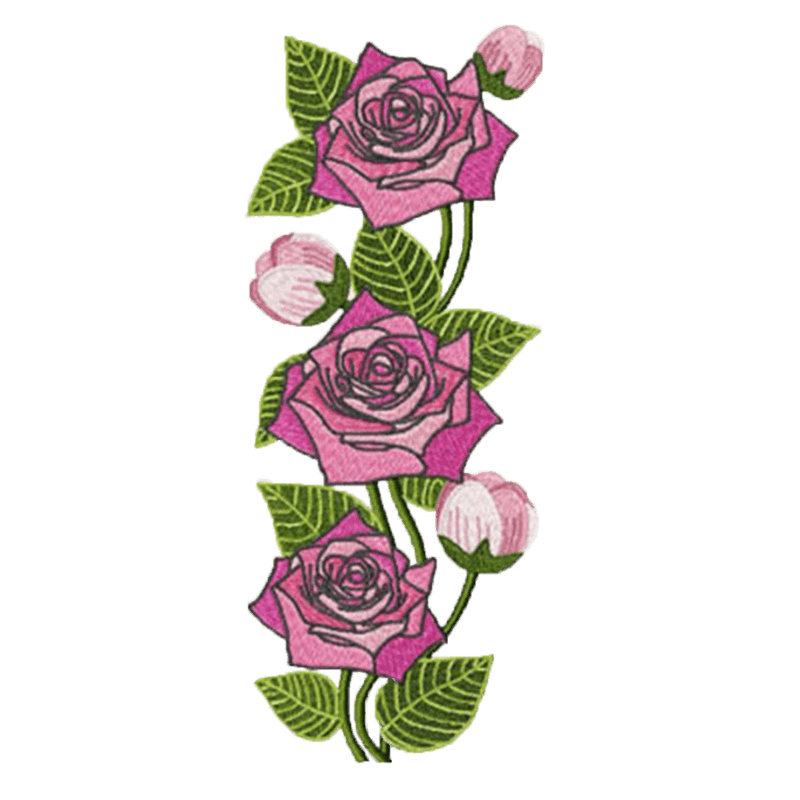 Rose Spray - Machine Embroidery Design - 4 sizesEmbroidery Designs