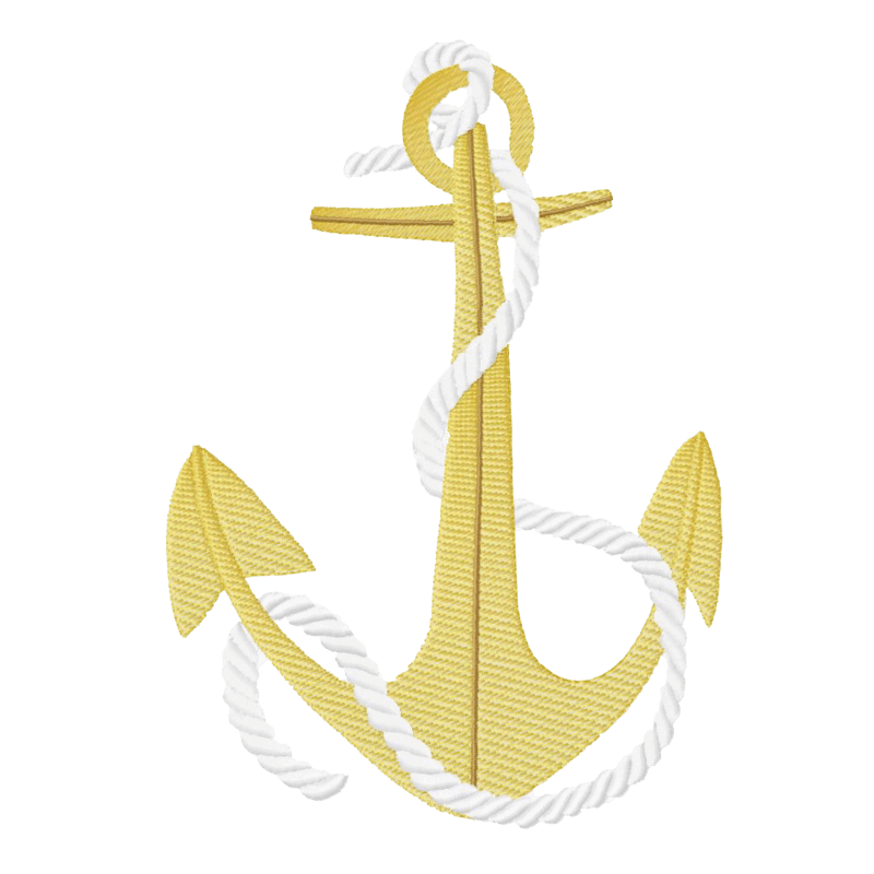 Ship's Anchor Machine Embroidery Design - 3 SizesEmbroidery Designs