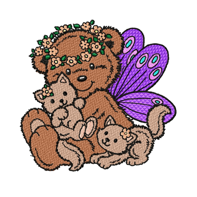 Angel Teddy Bear - Machine Embroidery - 3 SizesEmbroidery Designs