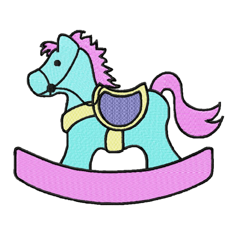 Rocking Horse 2 - Machine Embroidery Design - 3 sizesEmbroidery Designs