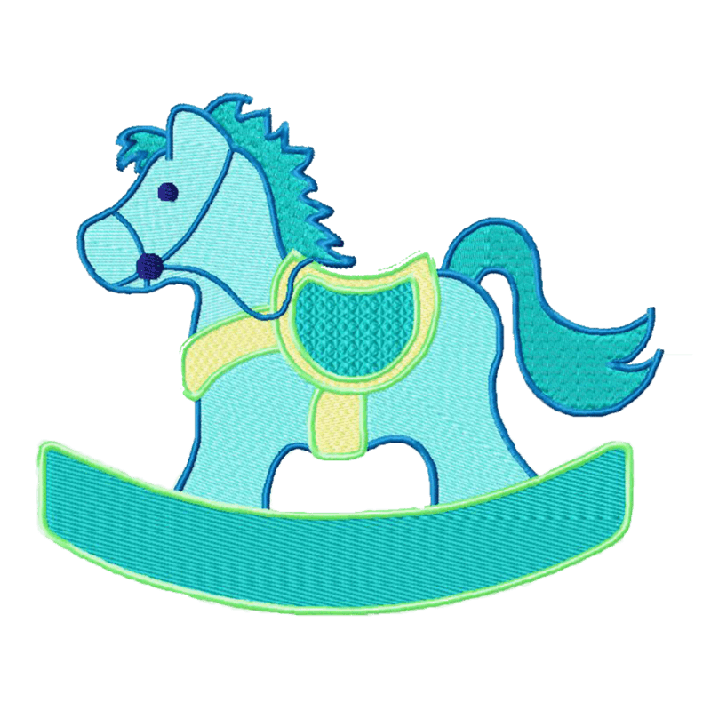 Rocking Horse 1 - Machine Embroidery Design - 3 sizesEmbroidery Designs