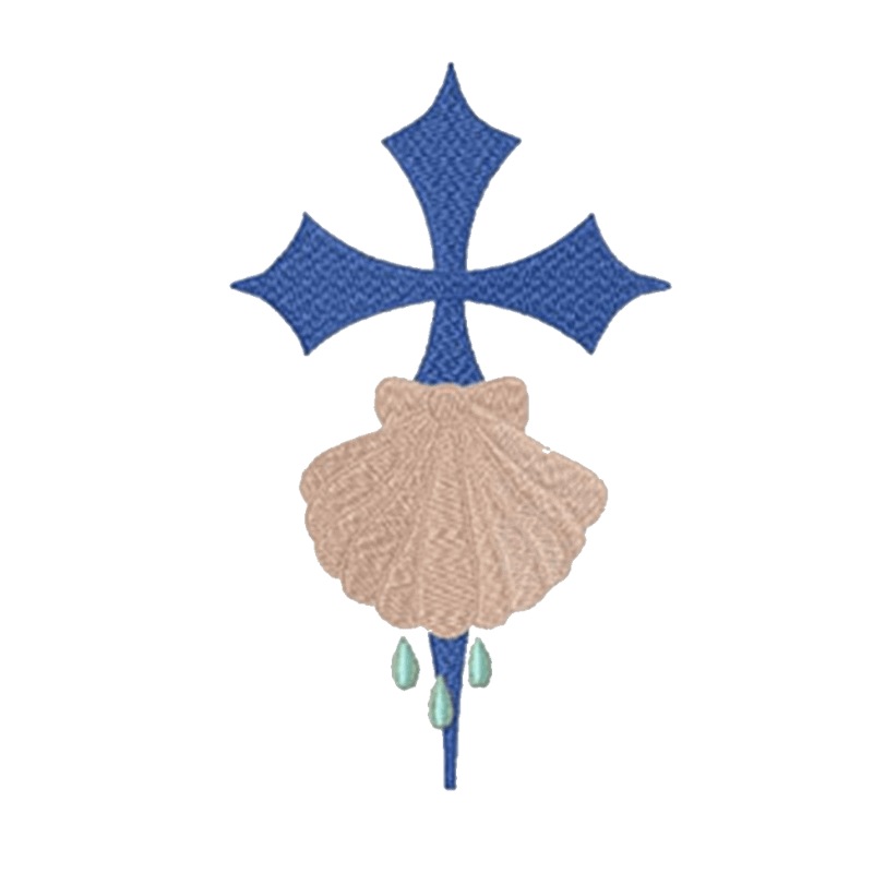 St James Cross and Baptismal Shell - Embroidery - 3 SizesEmbroidery Designs