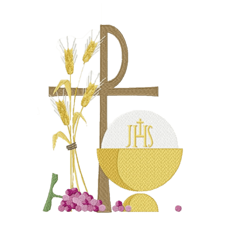 Christian Communion Symbol - Embroidery Design - 6 SizesEmbroidery Designs