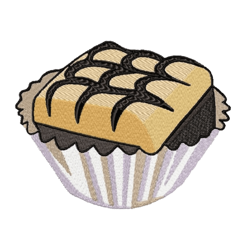 Caramel Cupcake - Embroidery Design - 3 SizesEmbroidery Designs