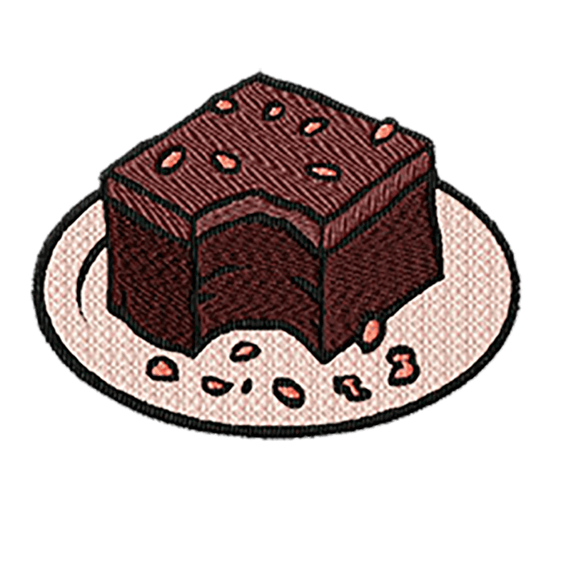 Chocolate Brownie - Machine Embroidery Design - 3 SizesEmbroidery Designs