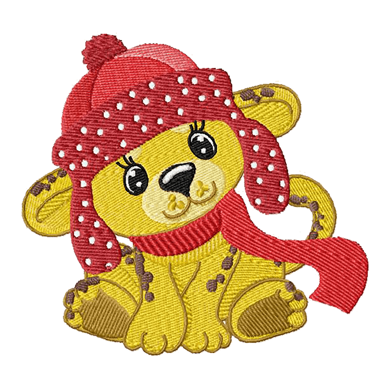 Christmas Jungle Lion - Embroidery Design - 3 sizesEmbroidery Designs