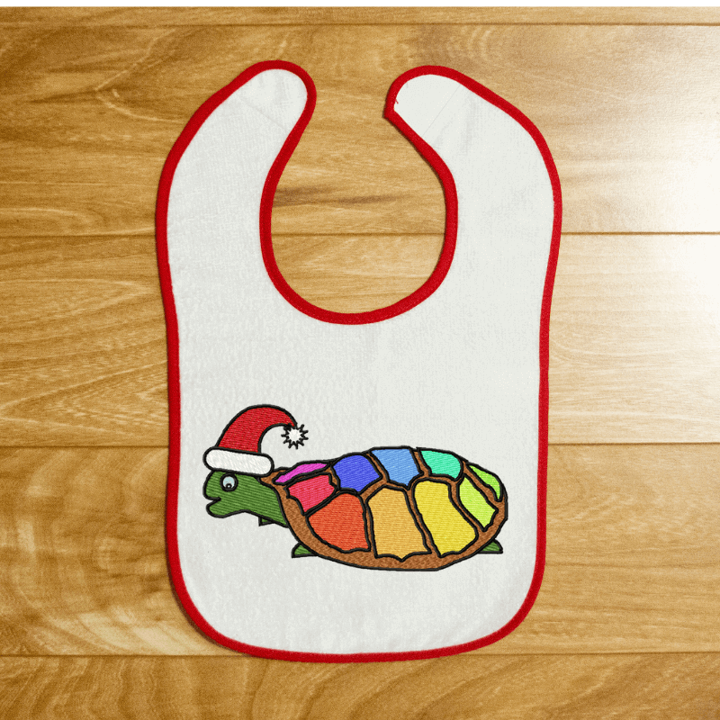 Turtle in Santa Hat - Embroidery Design - 3 sizesEmbroidery Designs