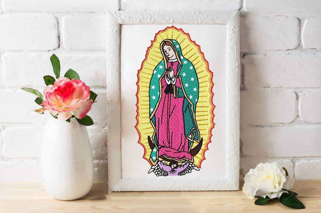 Virgen De Guadalupe (3) - Machine Embroidery Design - 7 SizesEmbroidery Designs