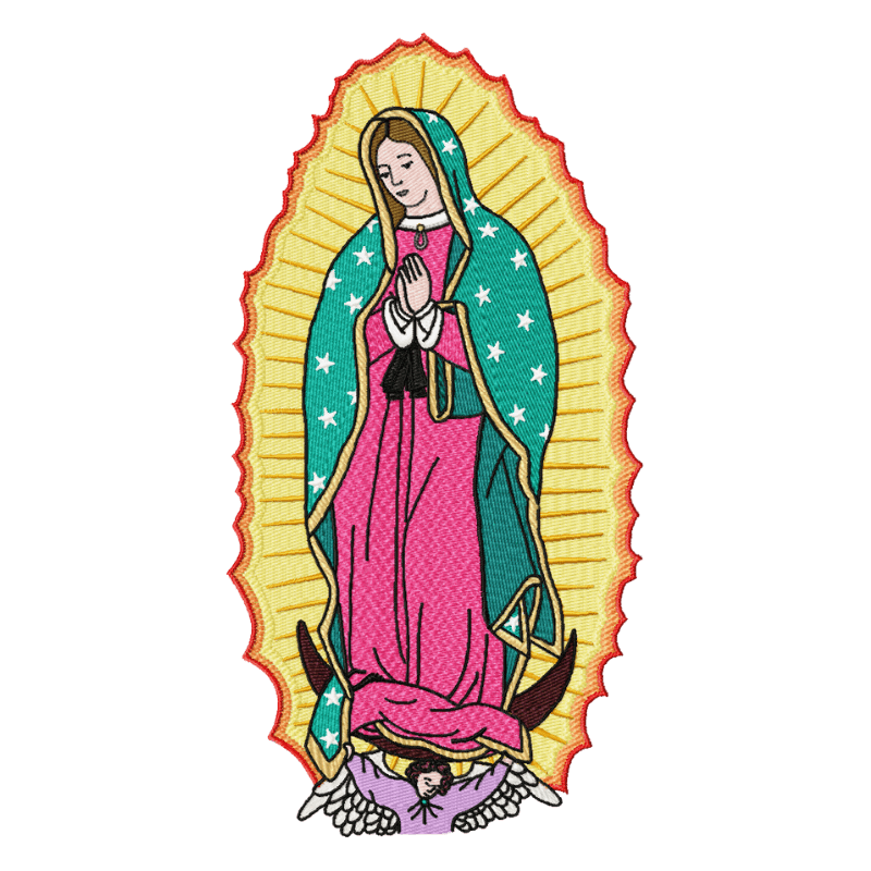 Virgen De Guadalupe (2) - Machine Embroidery Design - 7 SizesEmbroidery Designs