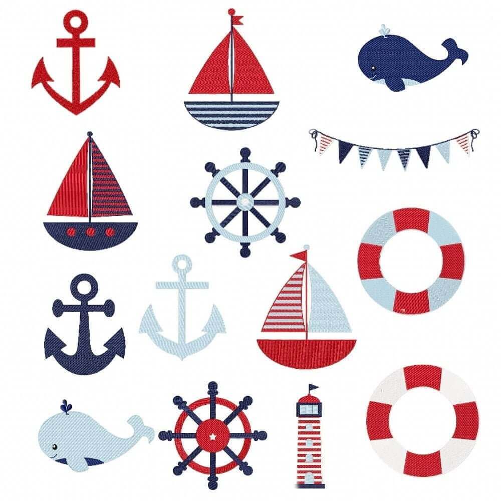 Nautical Treasures Design Pack - Embroidery Designs - 3 SizesEmbroidery Designs