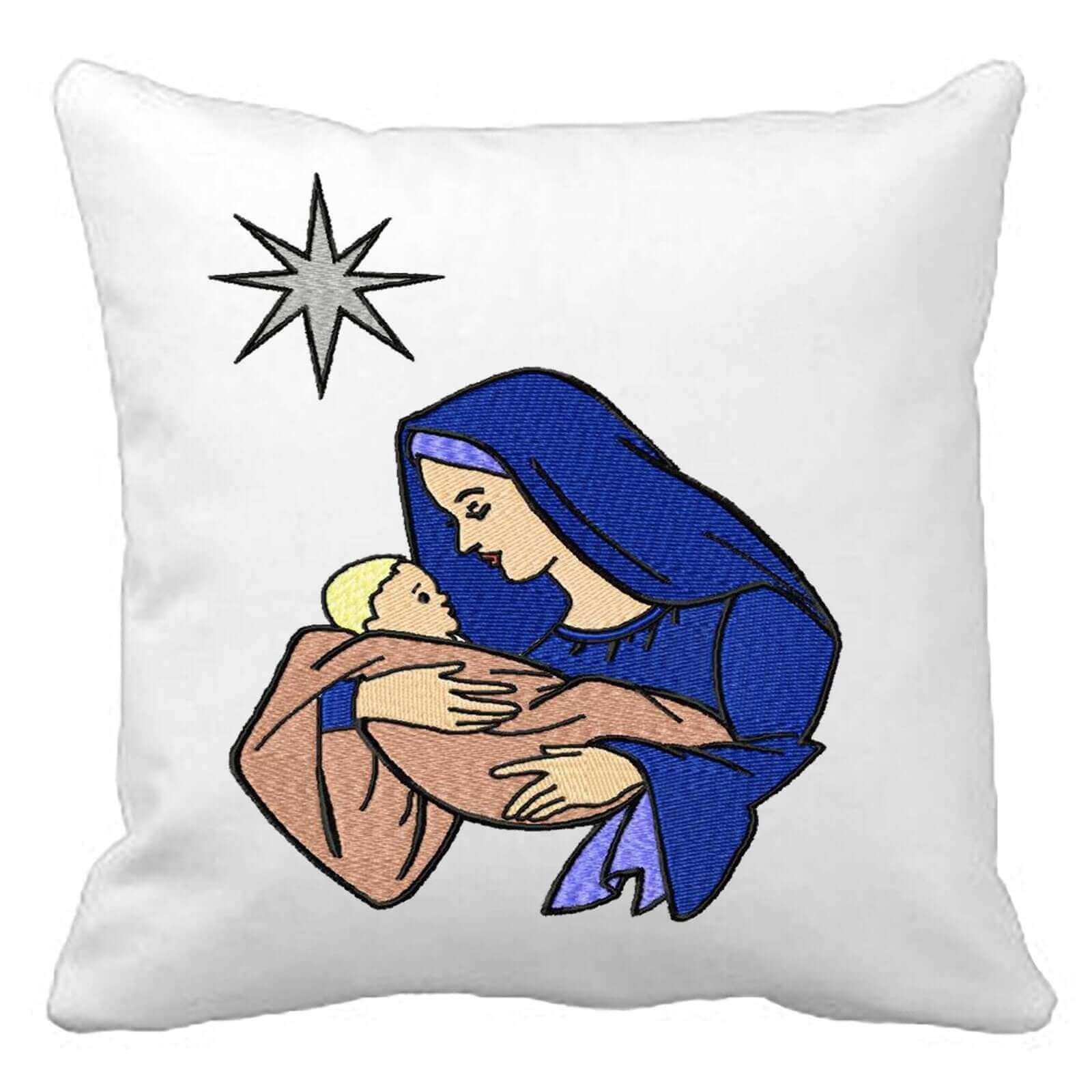 Mary and Baby Jesus - Embroidery Design - 3 SizesEmbroidery Designs