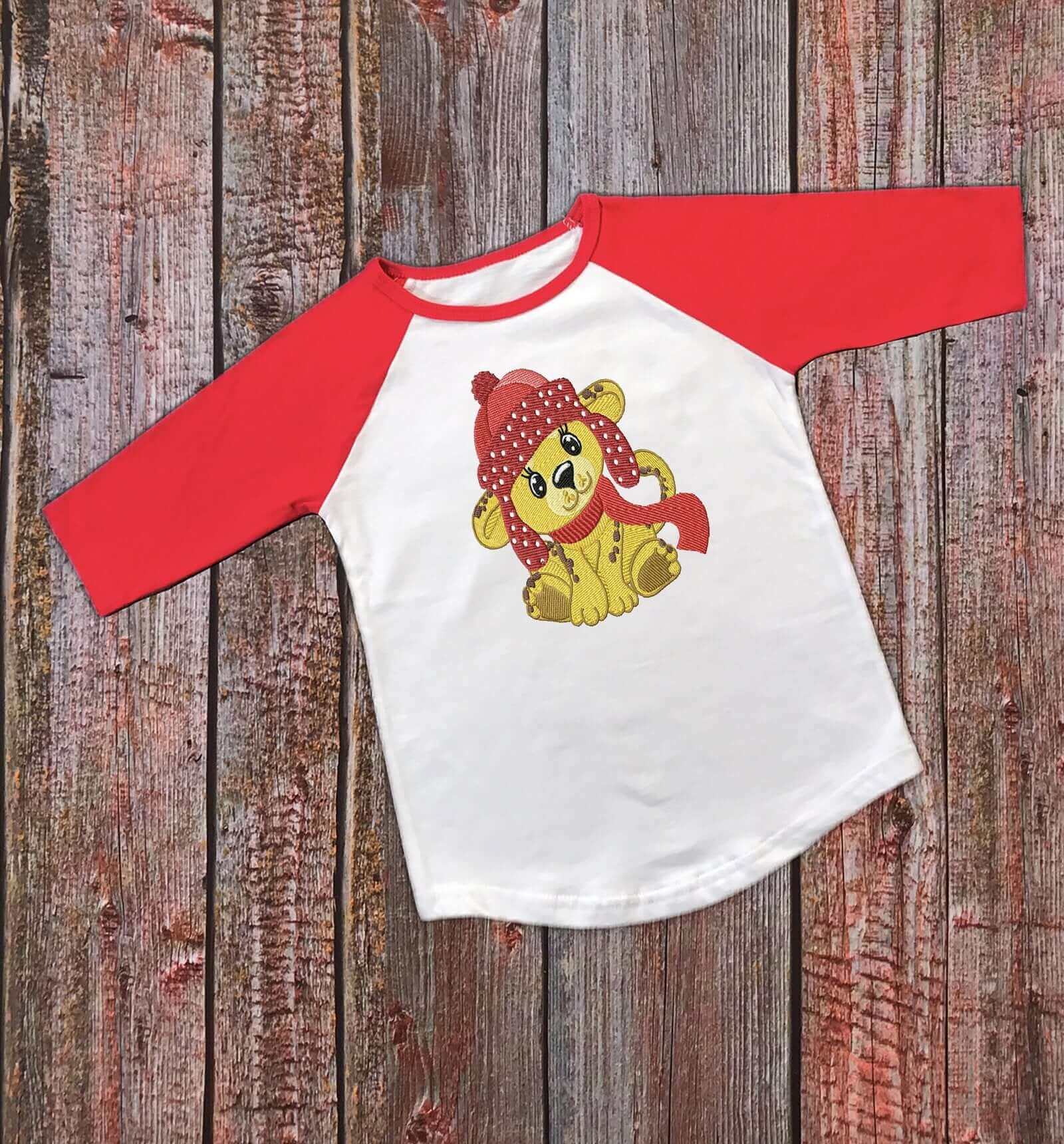 Christmas Jungle Lion - Embroidery Design - 3 sizesEmbroidery Designs