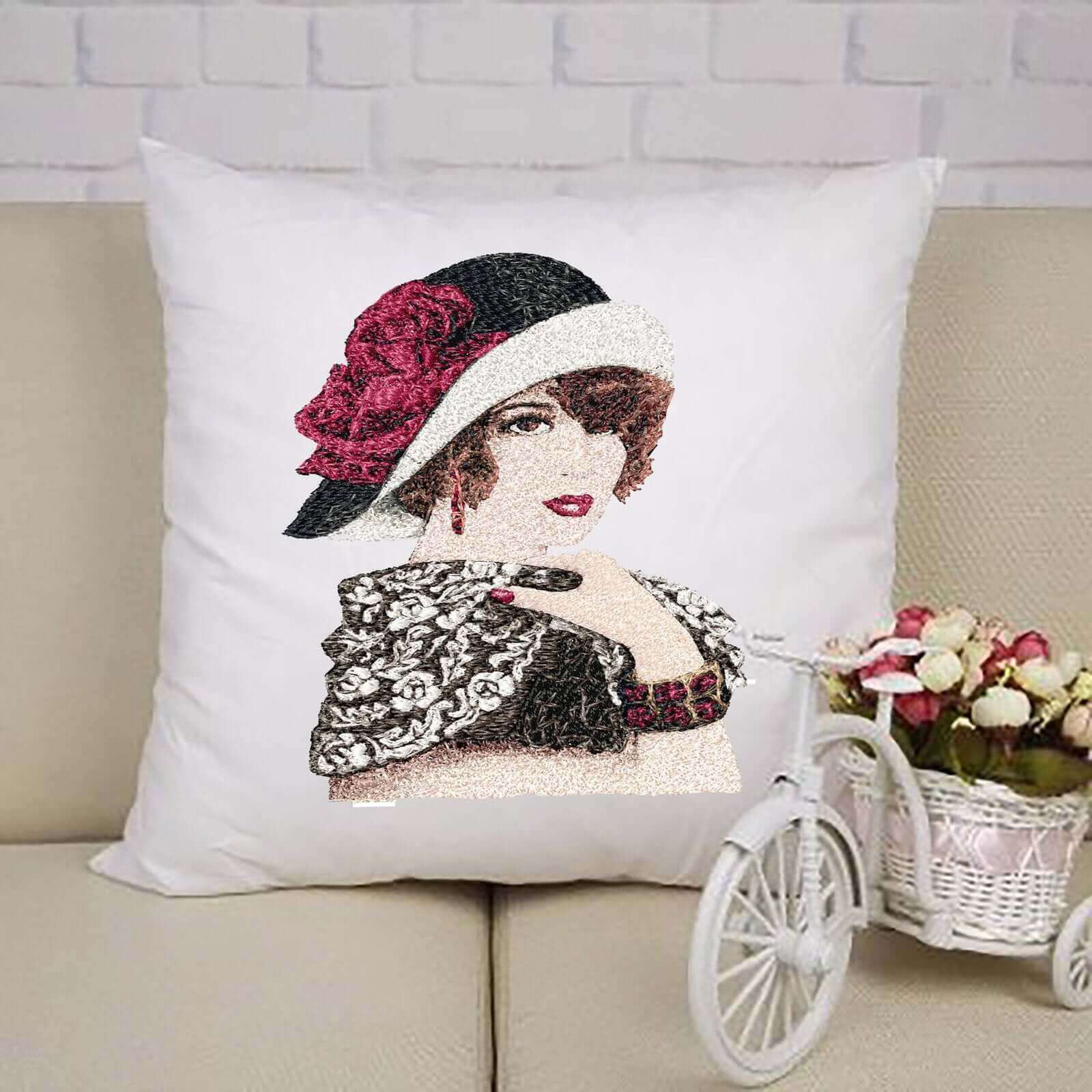 Victorian Lady 5 - Photo Stitch Embroidery Design - 3 SizesEmbroidery Designs