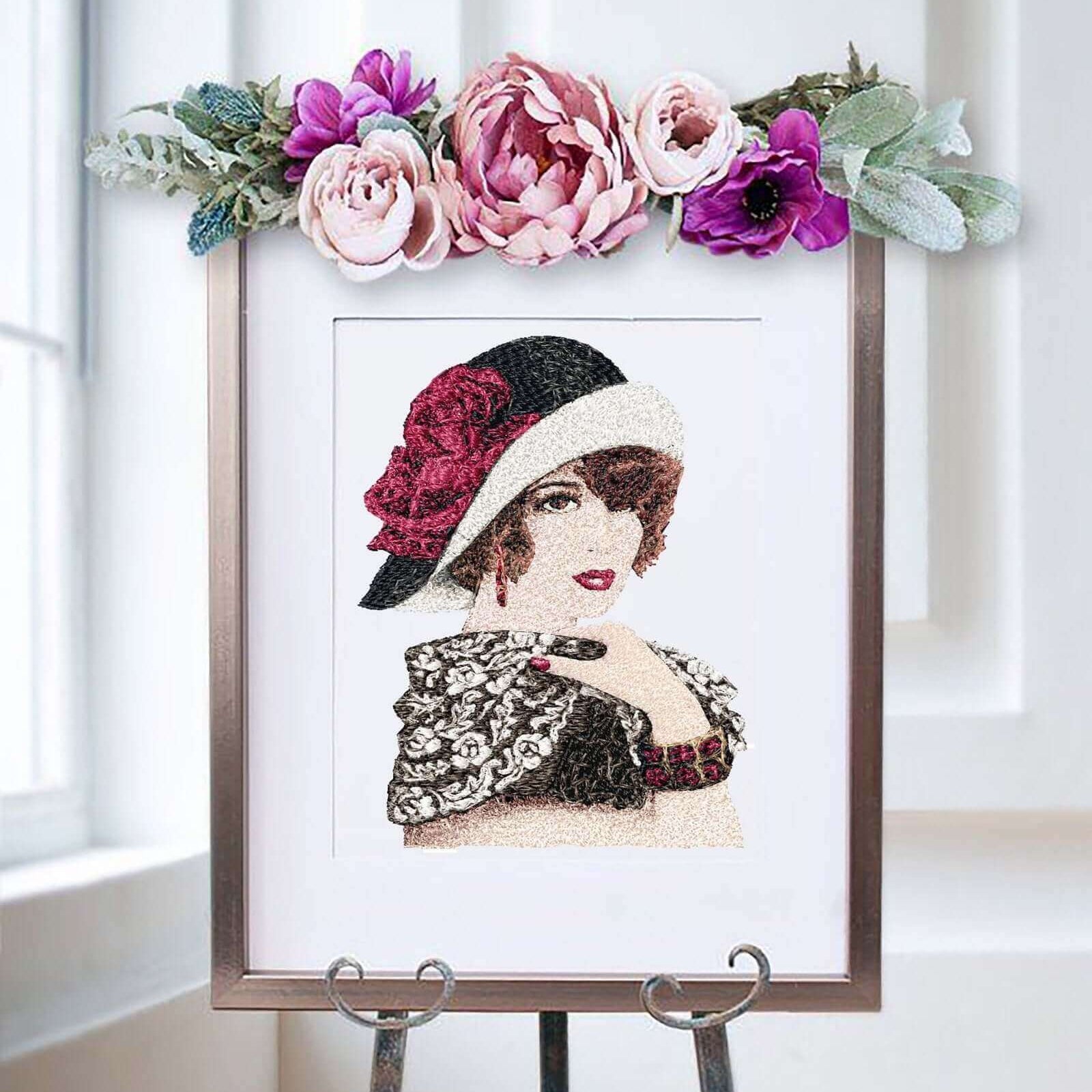 Victorian Lady 5 - Photo Stitch Embroidery Design - 3 SizesEmbroidery Designs