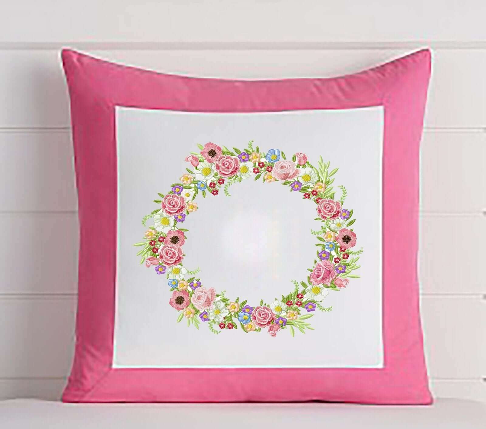 Floral Wreath - Embroidery Design - 6 SizesEmbroidery Designs