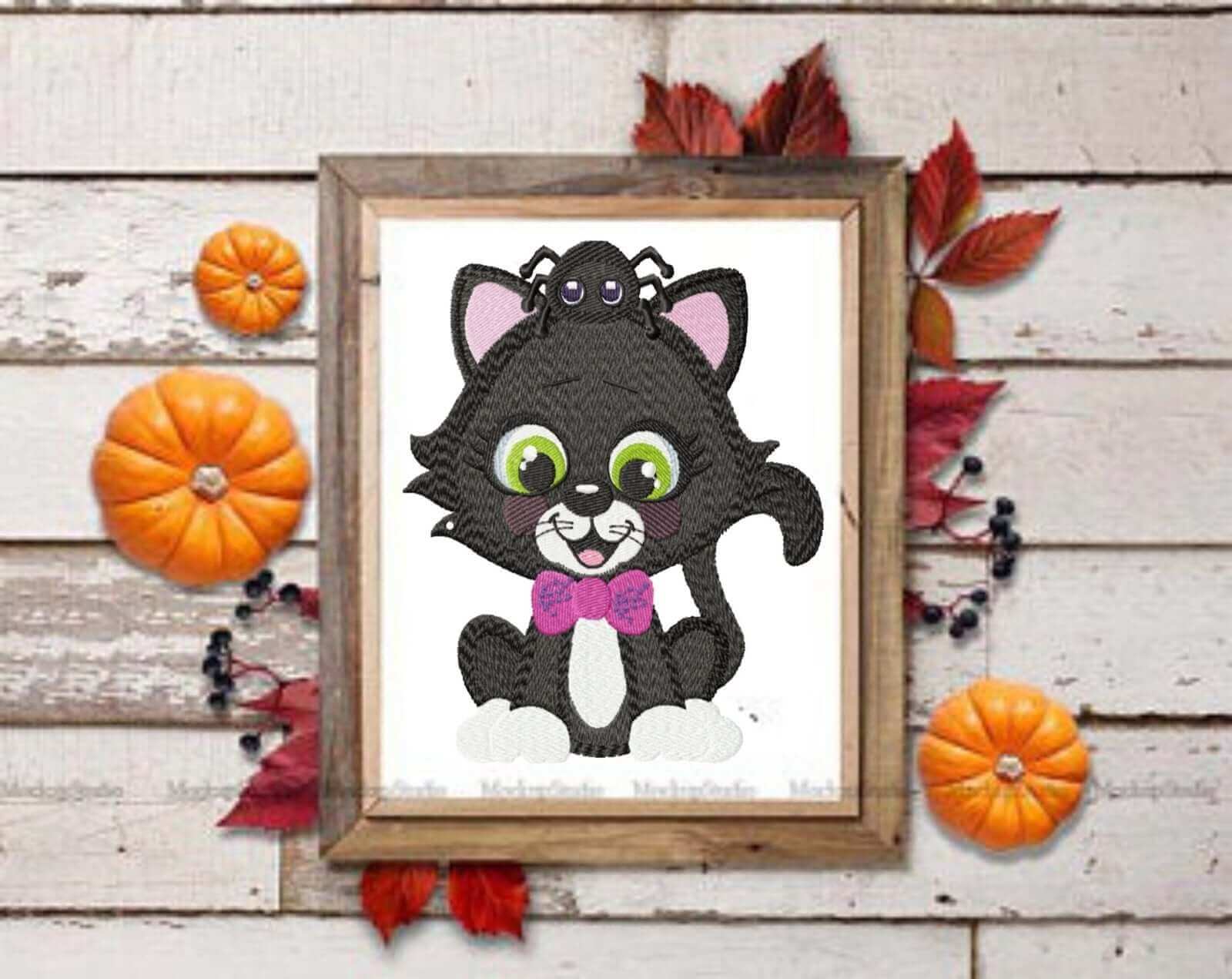 Halloween Cat 1 - Machine Embroidery Design - 3 sizesEmbroidery Designs