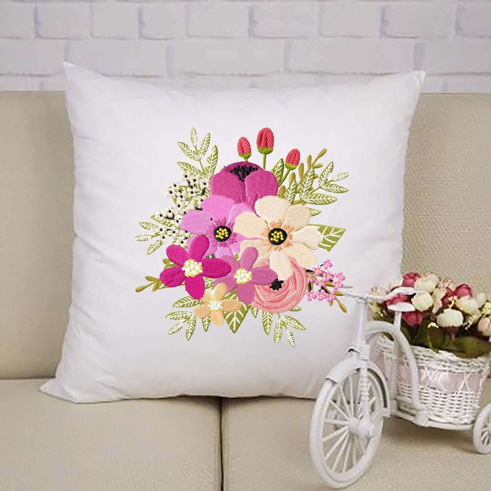 Secret Garden Bouquet - Machine Embroidery Design - 3 SizesEmbroidery Designs